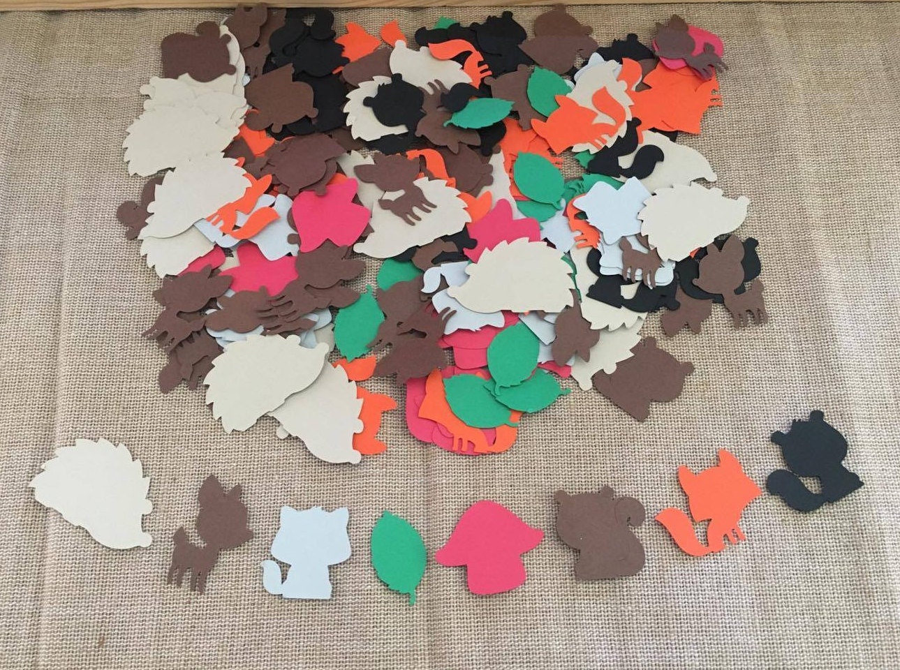 200 Piece Set Woodland Confetti Woodland Animal Confetti Woodland Baby Shower Woodland Party Confetti