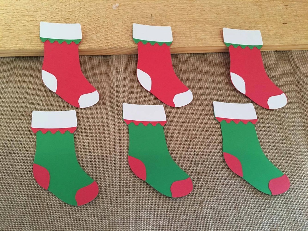 Christmas Stocking Die Cut Set of 6, Etsy