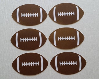 Football Die Cut set of 6