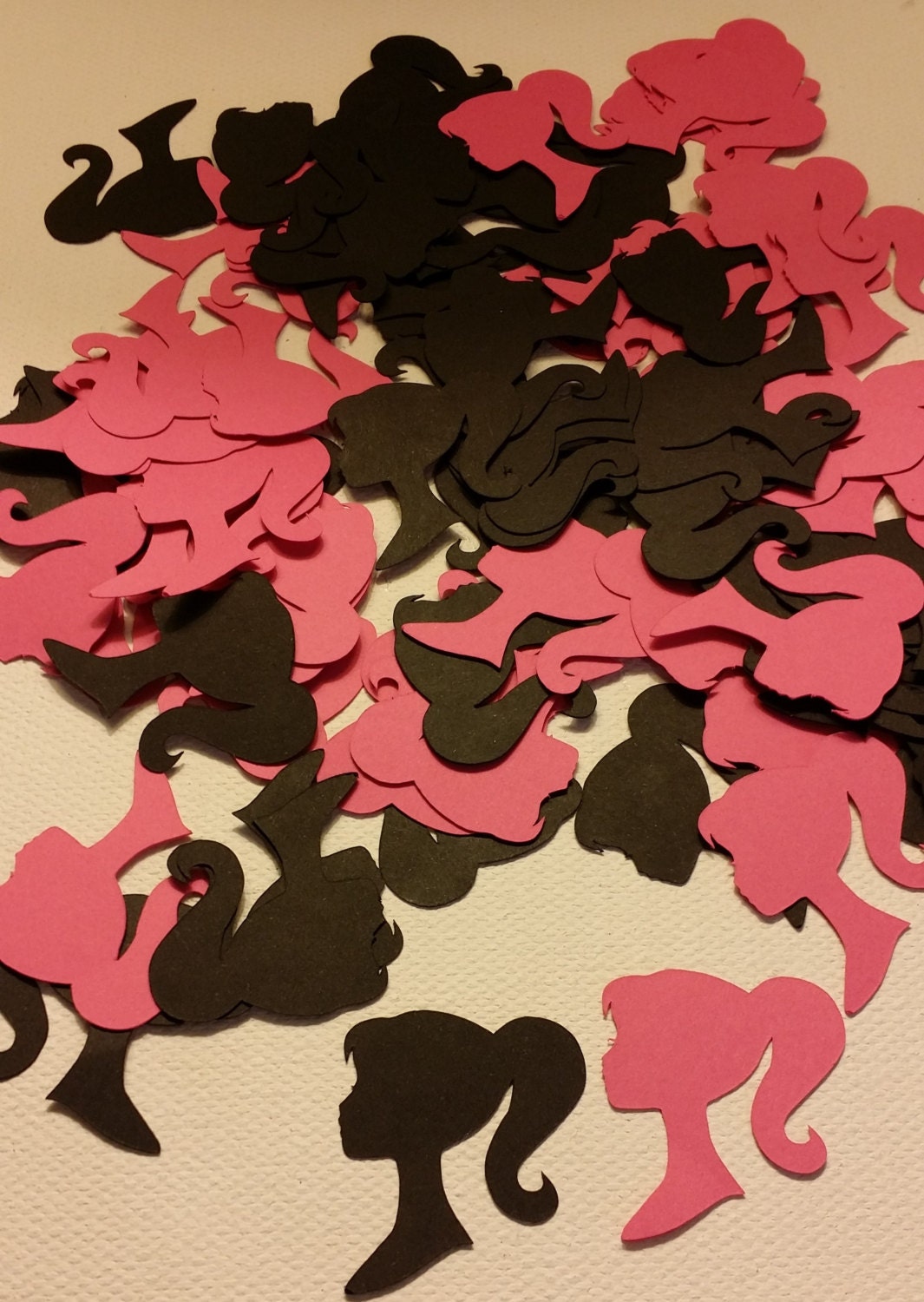 100 Piece Barbie Confetti Birthday Girl Pink and Black Barbie Birthday Decor Birthday Confetti