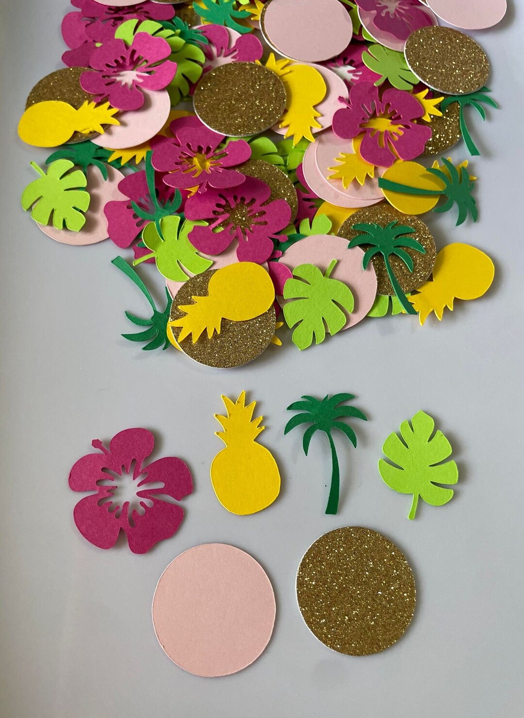 100 Piece Hawaii Confetti, Tropical Confetti, Luau Party, Luau Confetti