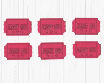 Set of 12 Admit One Ticket, Carnival Tickets, Carnival party, Carnival Birthday, Admit One Tickets