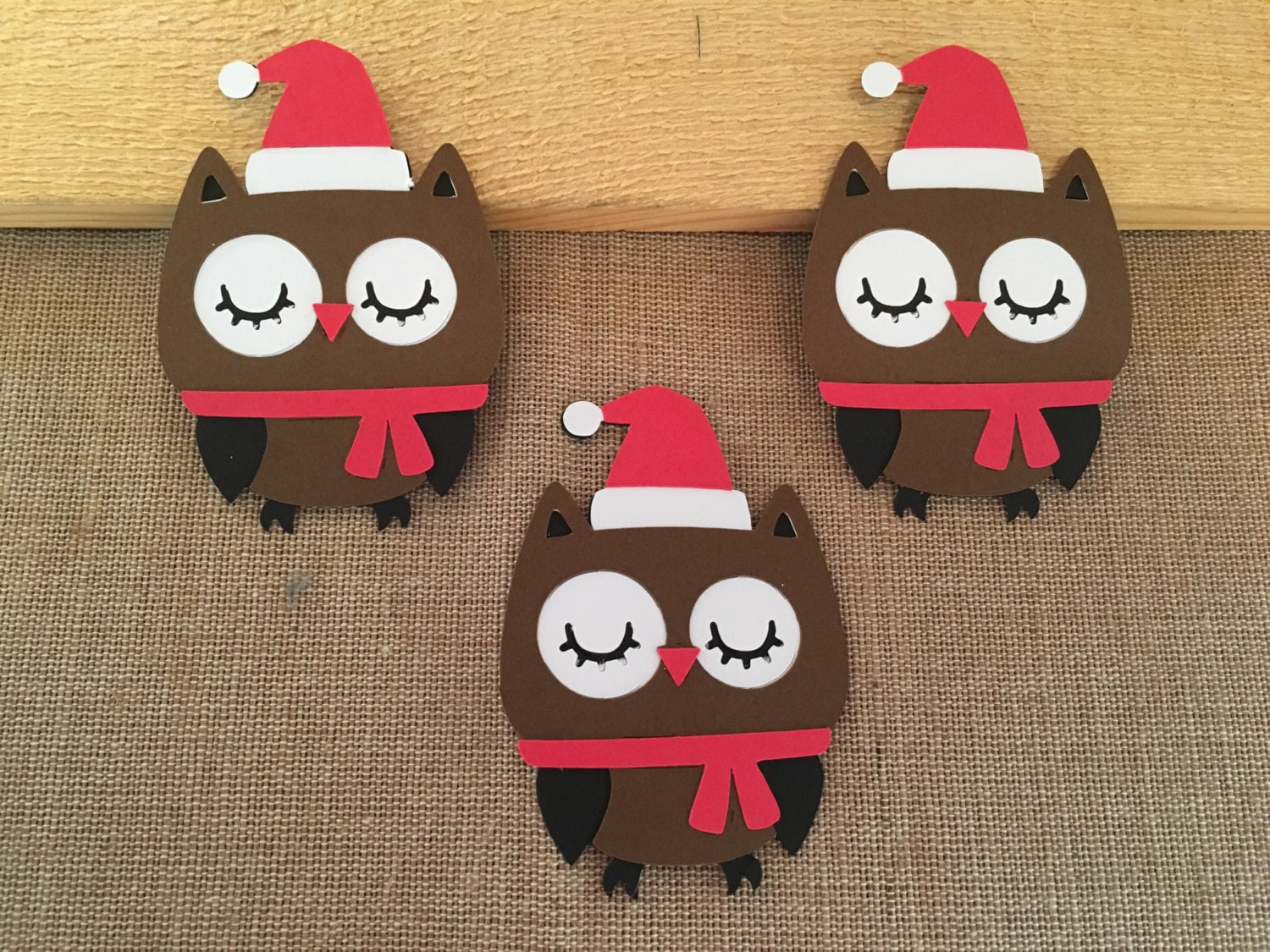 Christmas Owl Die Cut Set of 3