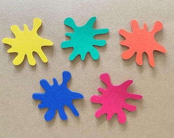 Paint Splatter Die Cut Set of 25, Paint Party, Artist Party, Paint Birthday, Art Birthday