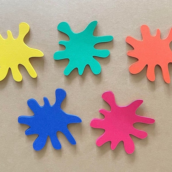 Paint Splatter Die Cut Set of 25, Paint Party, Artist Party, Paint Birthday, Art Birthday