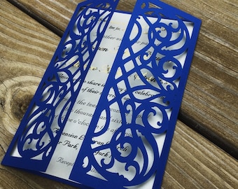 Scroll Design wedding invitation