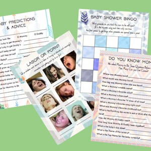 Boho / Tribal Baby Shower Games (4 Activities)