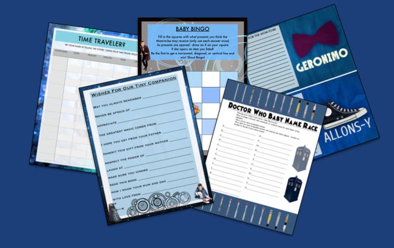 Doctor Who Themed Baby Shower Games 5 Activities image 1