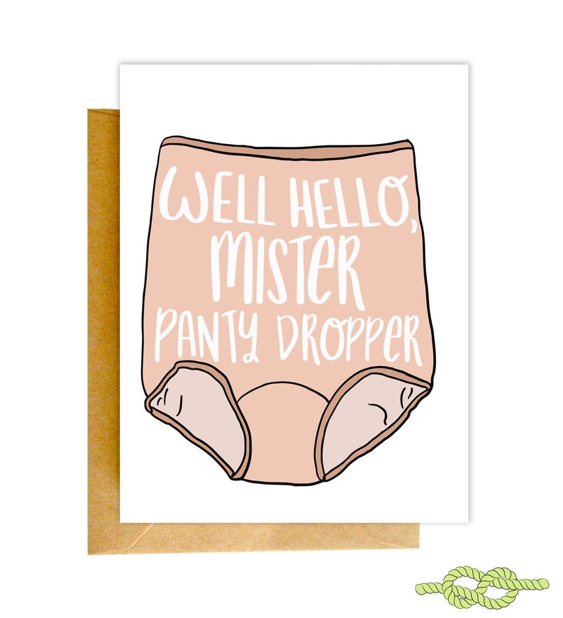 Panty Dropper, Granny Panties, Funny Valentines Card, Card for Him, Funny Love Card, Card for Boyfriend, Card for Him, Anniversary Card 