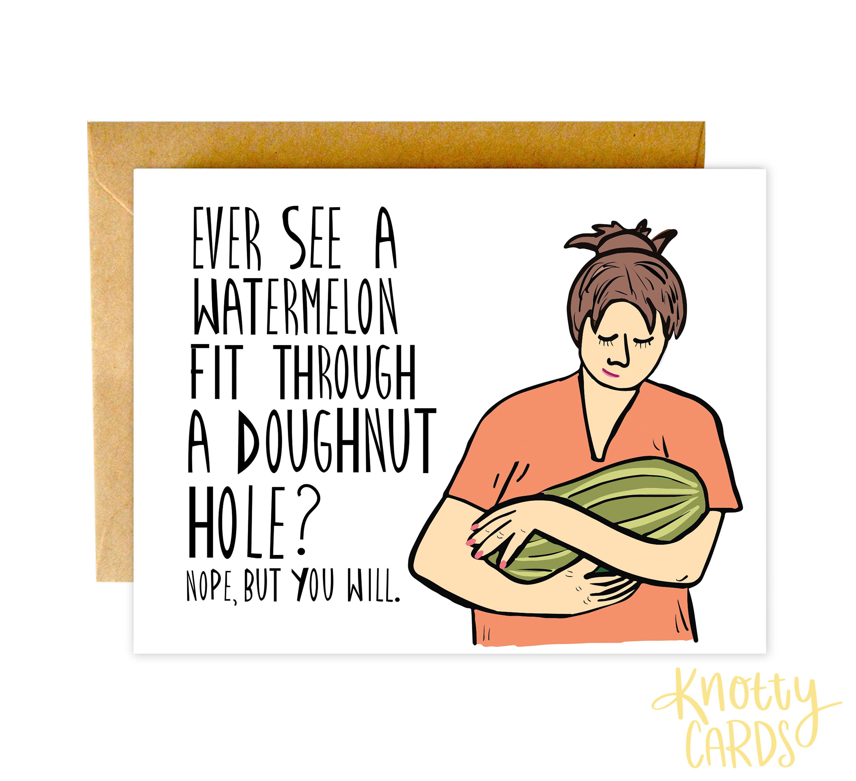 funny new baby card funny pregnancy card funny watermelon etsy funny new baby