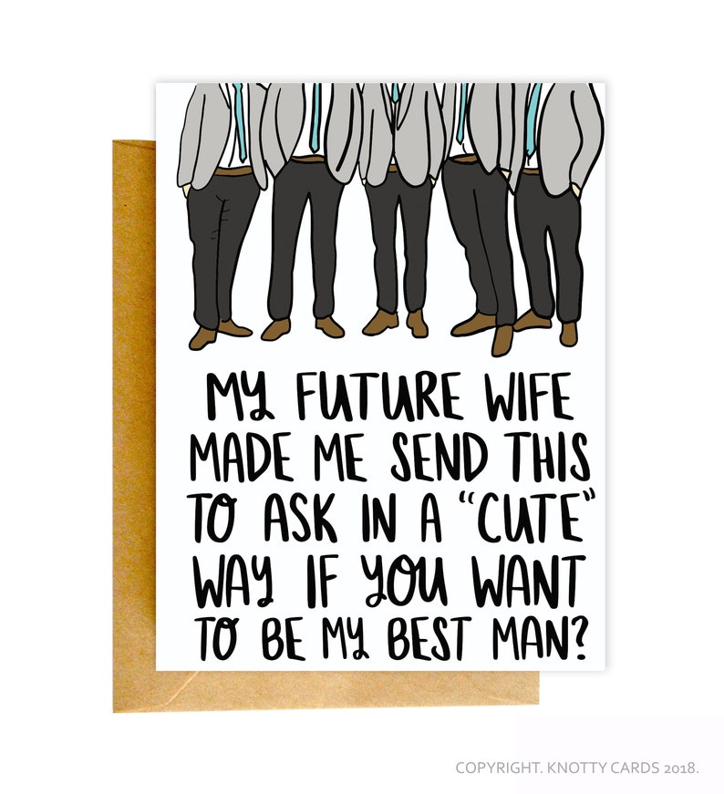 Will You Be My Best Man Card Funny Best Man Card Best Man Etsy
