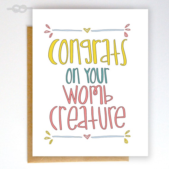 Funny Baby Shower Card Greeting Image 0