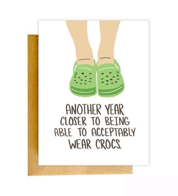 Funny Birthday Card Funny Crocs Card Funny pillowcases | Etsy