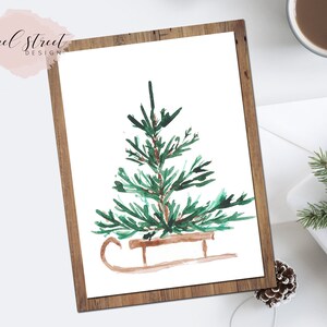 Pino ~ Árbol de Navidad ~ Imprimible ~ Arte de Navidad ~ Navidad imprimible ~ Arte de pared ~ Arte navideño
