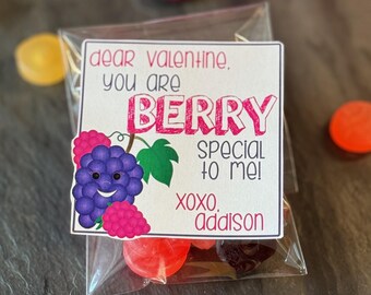 Berry Special Valentine Printable – Fruit Snack Favor (PDF)