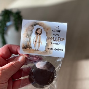 The Stone was Rolled Away - Easter Printable - He is Risen - Treat Bag Toppers for Kids!