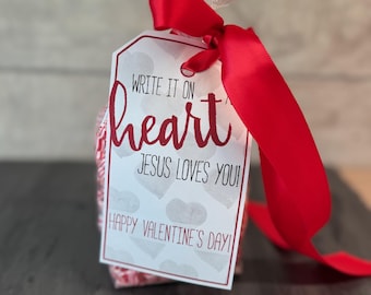 Christian Valentine's Day Tag – Jesus Loves You Printable (Instant Download)
