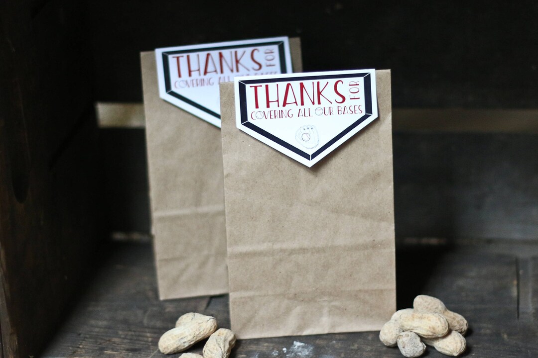 Thanks for Covering All Our Bases Baseball Treat Bag Topper Etsy