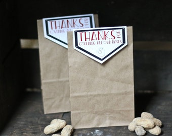 Thanks for Covering All Our Bases! Baseball Treat Bag Topper