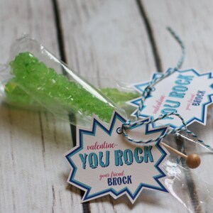 Valentine Printable - YOU ROCK! - Instant Download - Pop Rocks - Rock Candy - Etsy