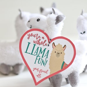Valentinstag druckbare - du bist eine ganze Lama-Spaß! -PERSONALISIERTE - Lama Mitbringsel - Lama-Geschenk-Tag