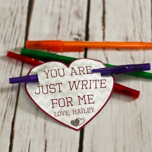 Valentine-Printable - Sie sind nur für mich schreiben - Valentine - Bleistift-Valentine - Stift Valentine personalisiert