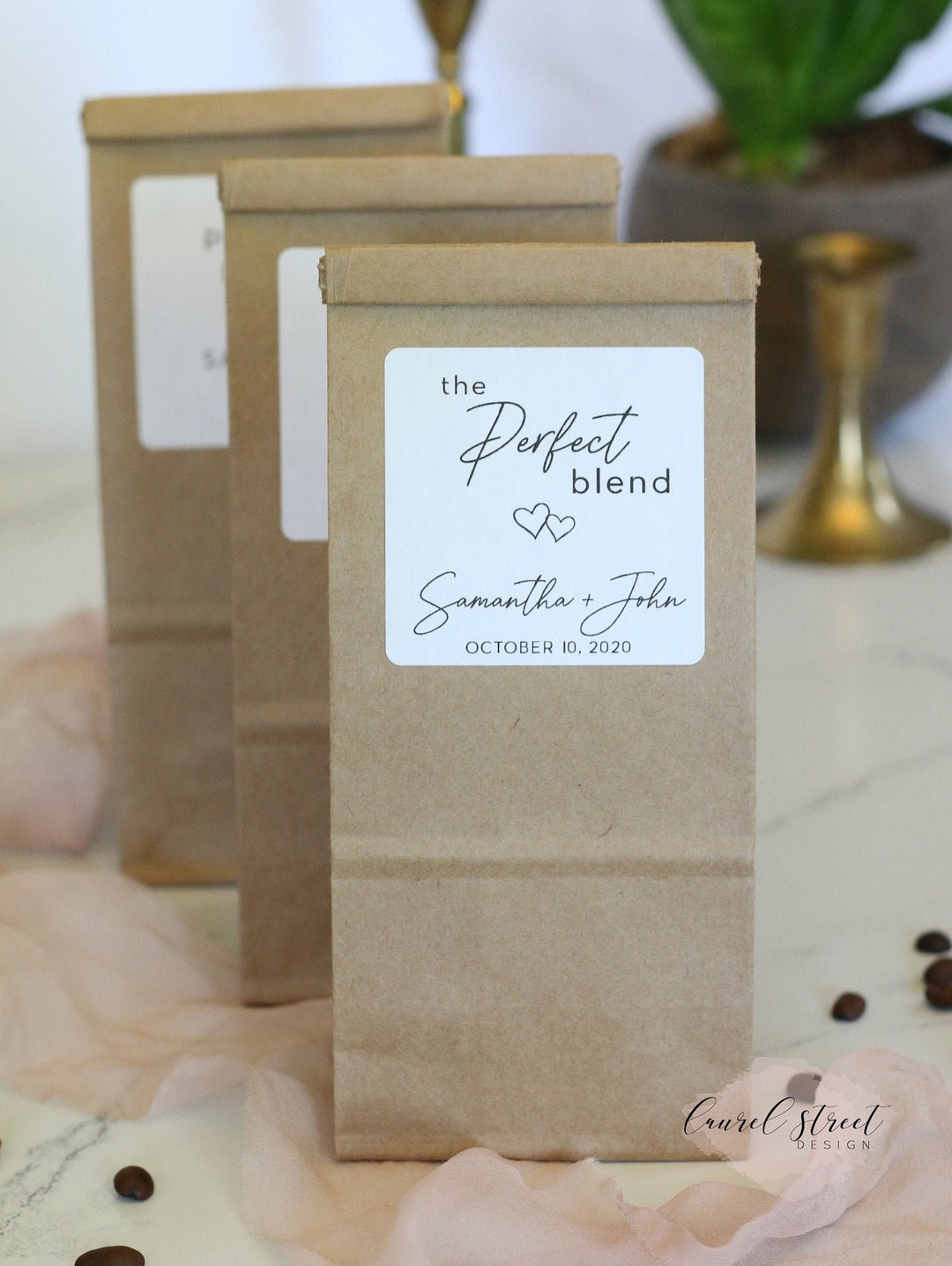 Coffee Wedding Favors | Bridal Shower Coffee Favor | Coffee Bag Favors ...