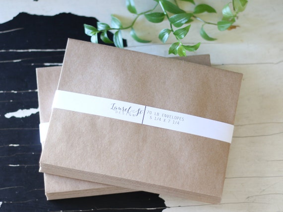 kraft brown a7 envelopes