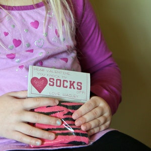 Valentine Printable You Knock My Socks Off INSTANT DOWNLOAD Socks Valentines image 3