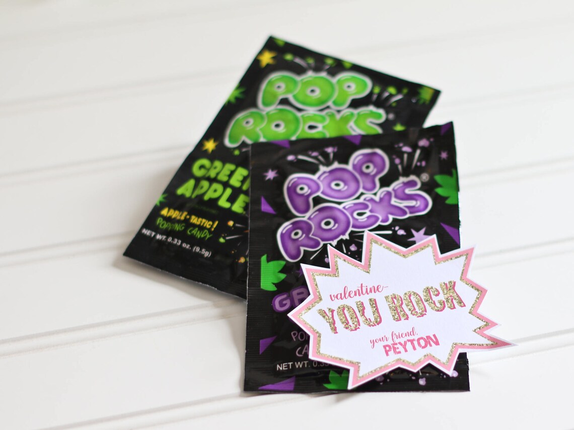 Valentine Printable YOU ROCK Instant Download Pop Rocks - Etsy