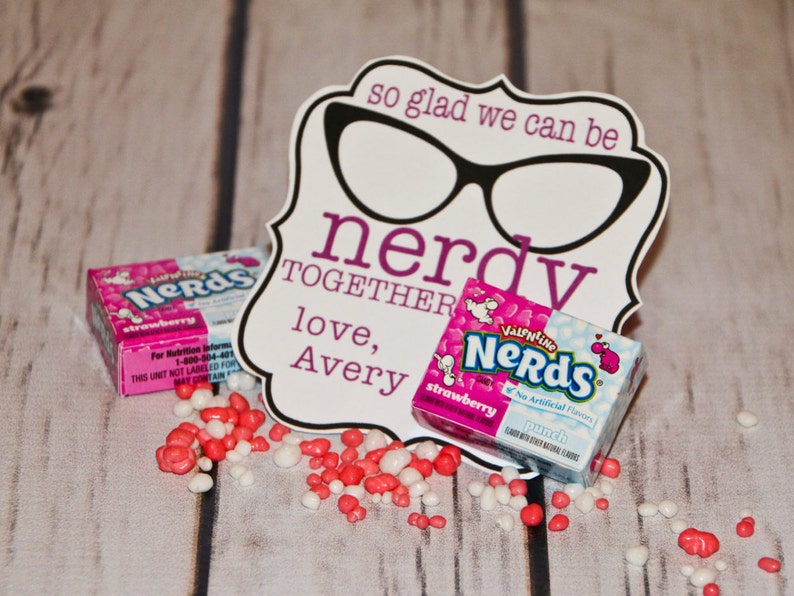 Valentine Printable so Glad We Can Be NERDY Together - Etsy