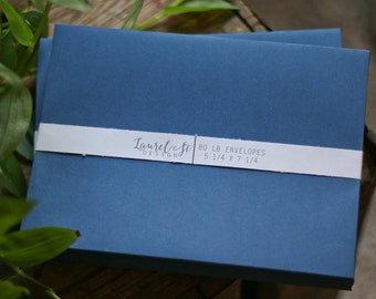 NAVY A7 Envelopes  ~ Invitation Envelope ~ Size 5 1/4" x 7 1/4" ~ qty 25