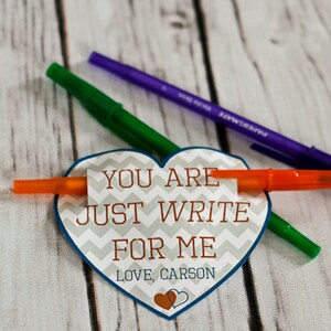 Valentine-Printable - Sie sind nur für mich - personalisierte - Klassenzimmer Valentine - Kid Valentine schreiben