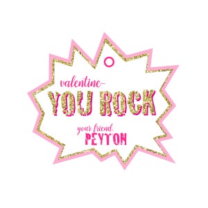 Valentine Printable - YOU ROCK! - Personalized - Pop Rocks - Rock Candy ...