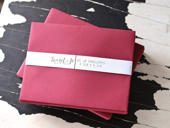 wine burgundy garnet a2 envelopes deep dark red etsy