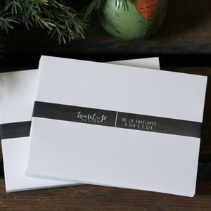 WHITE GROOVE ENVELOPES ~ A7  Envelopes  (crisp white w slight texture/stripe) ~ Invitation Envelope ~ A7 = 5 1/4&quot; x 7 1/4&quot; ~ qty 25