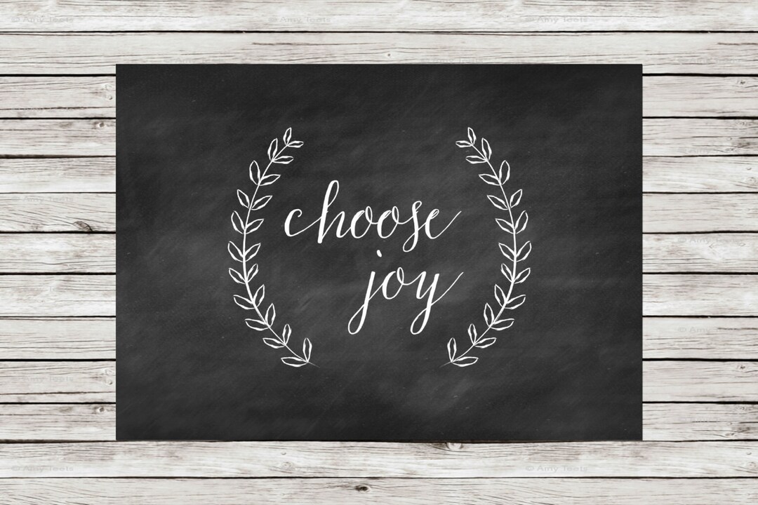 Choose Joy - Printable Wall Art - Etsy