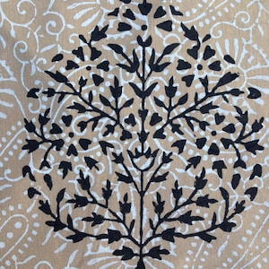 Hand Block Printed Placemats- Beige and Black