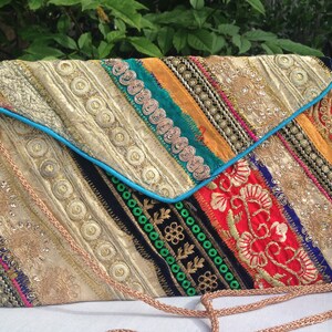 Gorgeous Purse/ Bag with embellished Gold Laces- Banjara Style