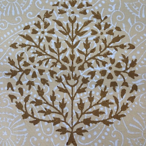 Hand Block Printed Placemats- Beige and Brown
