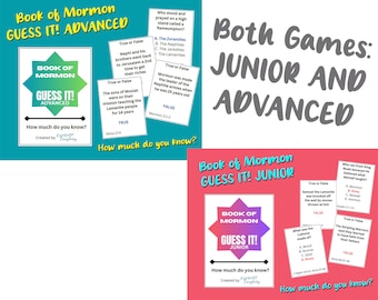 Book of Mormon GUESS IT! Advanced and Junior Game