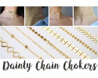 Chain Choker Necklaces // Ultimate Dainty Choker Necklaces // Trendy Chokers // Perfect gifts for her