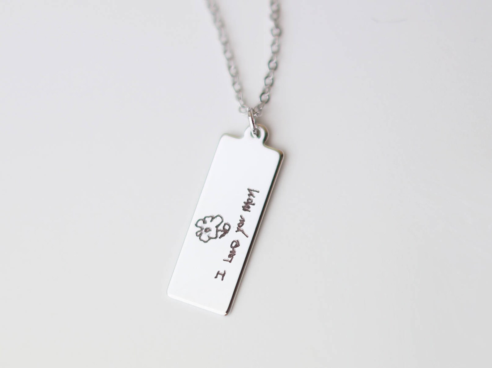 Child's Handwriting Necklace / Kids Writing Jewelry / Etsy