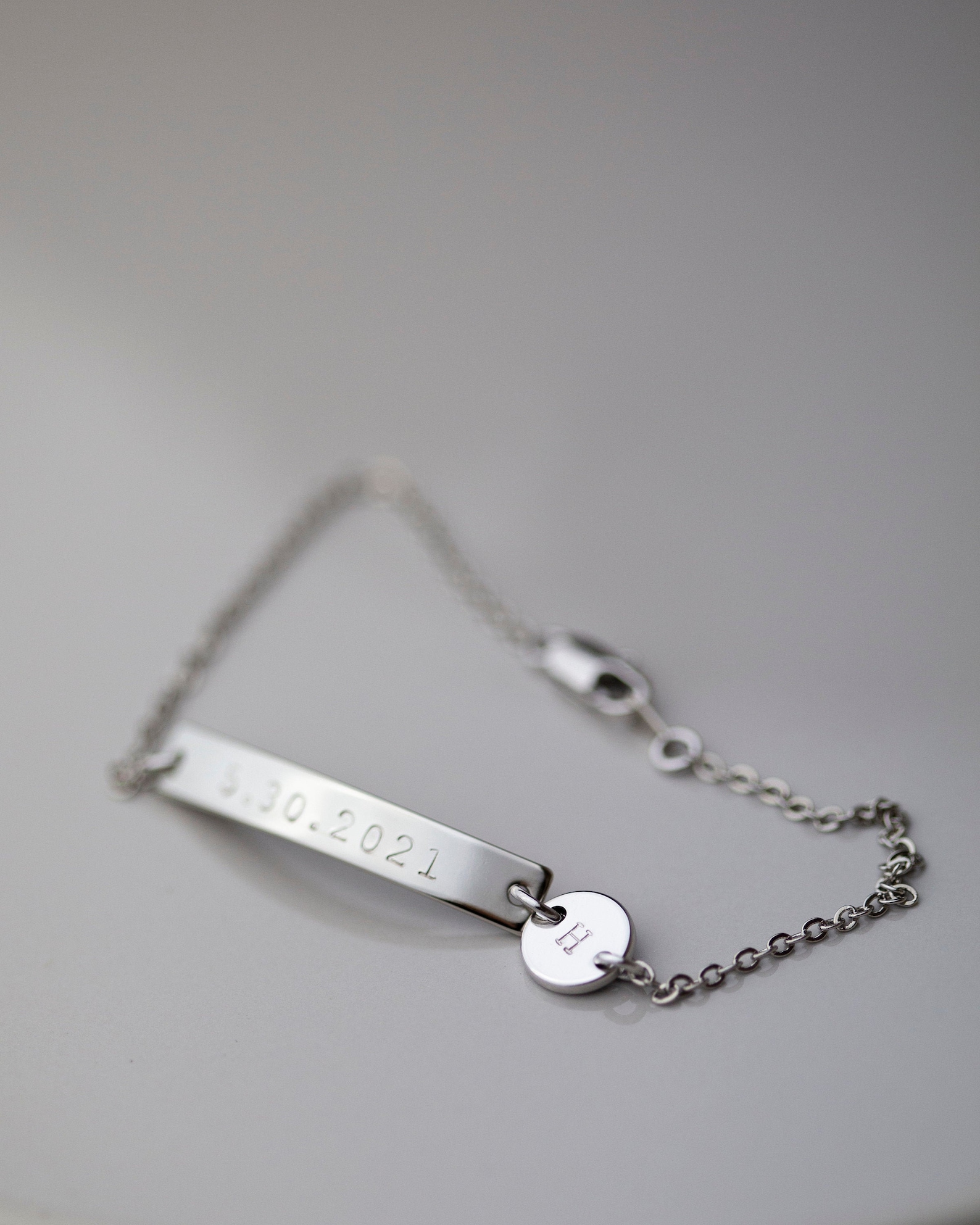 Name Plate Bracelet / Personalized Name Bar Bracelet With Etsy