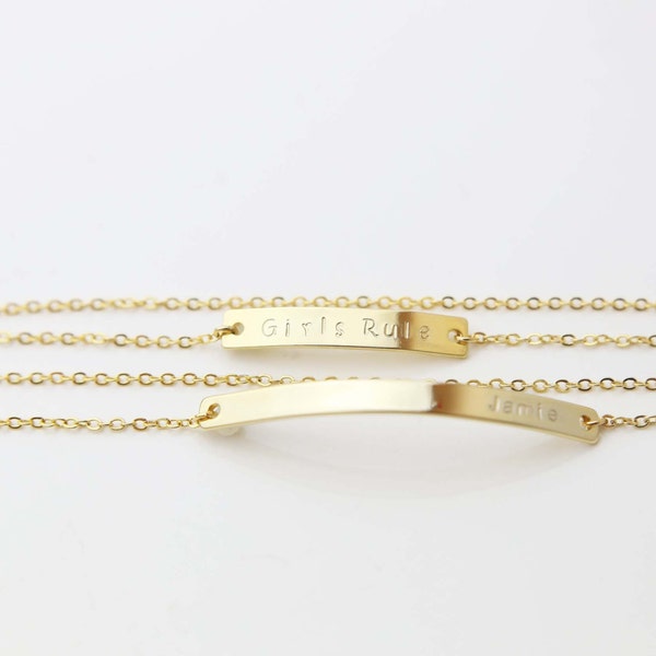 ULTIMATE Gold Bar Bracelet / Personalized Bracelet / Initial Name Bracelet