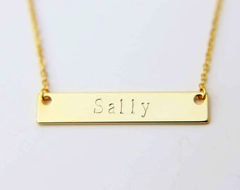 Personalized Name Plate Bar / Customized Name Plate Bar / Bar Necklaces / personalized jewelry gifts for her