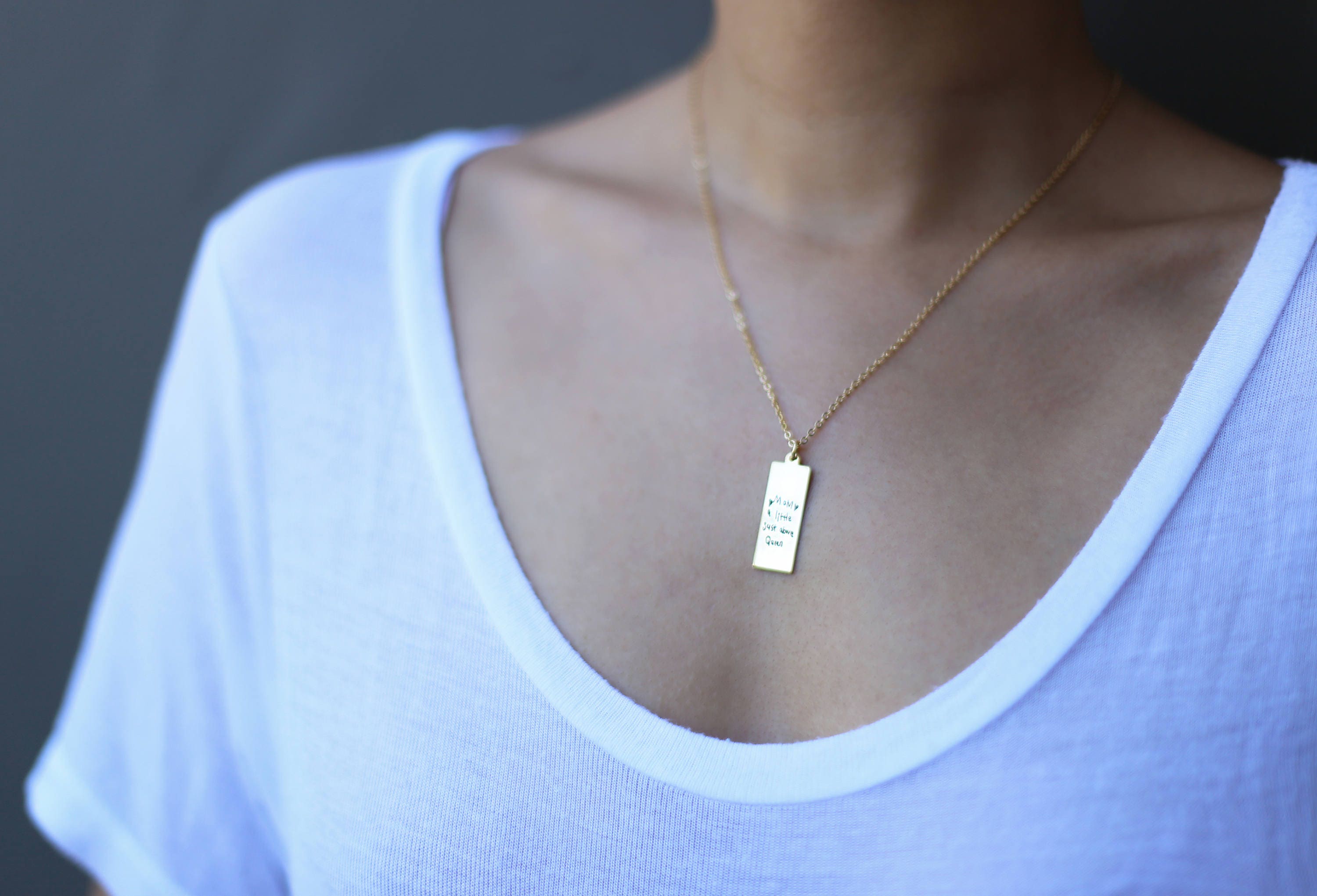 Child's handwriting Necklace / kids writing jewelry / Etsy