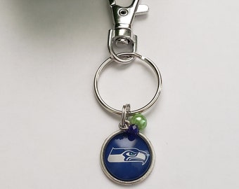 Seattle Seahawks keychain, football keychain, Seattle gift for a football fan, birthday gift for a friend, thank you gift, purse accessory