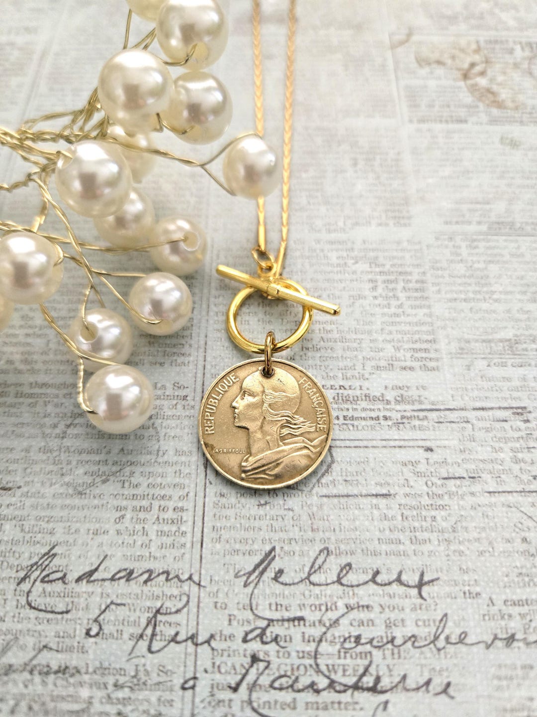 Francaise Vintage Coin Necklace