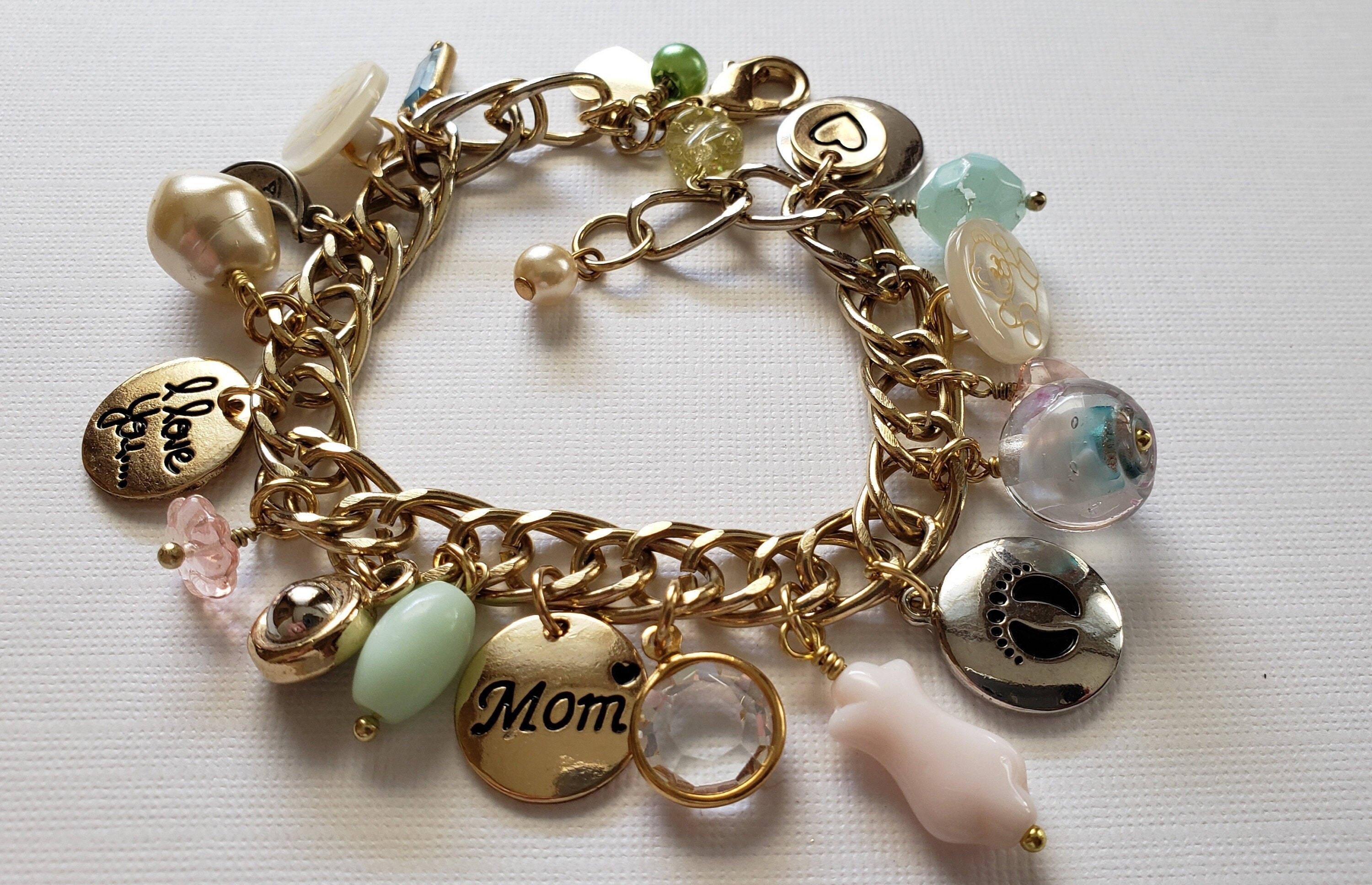 New mom shop charm bracelet
